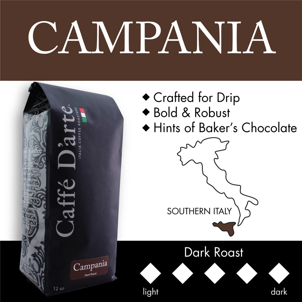 Campania® Dark Drip Coffee Caffé D'arte Coffee Roasters