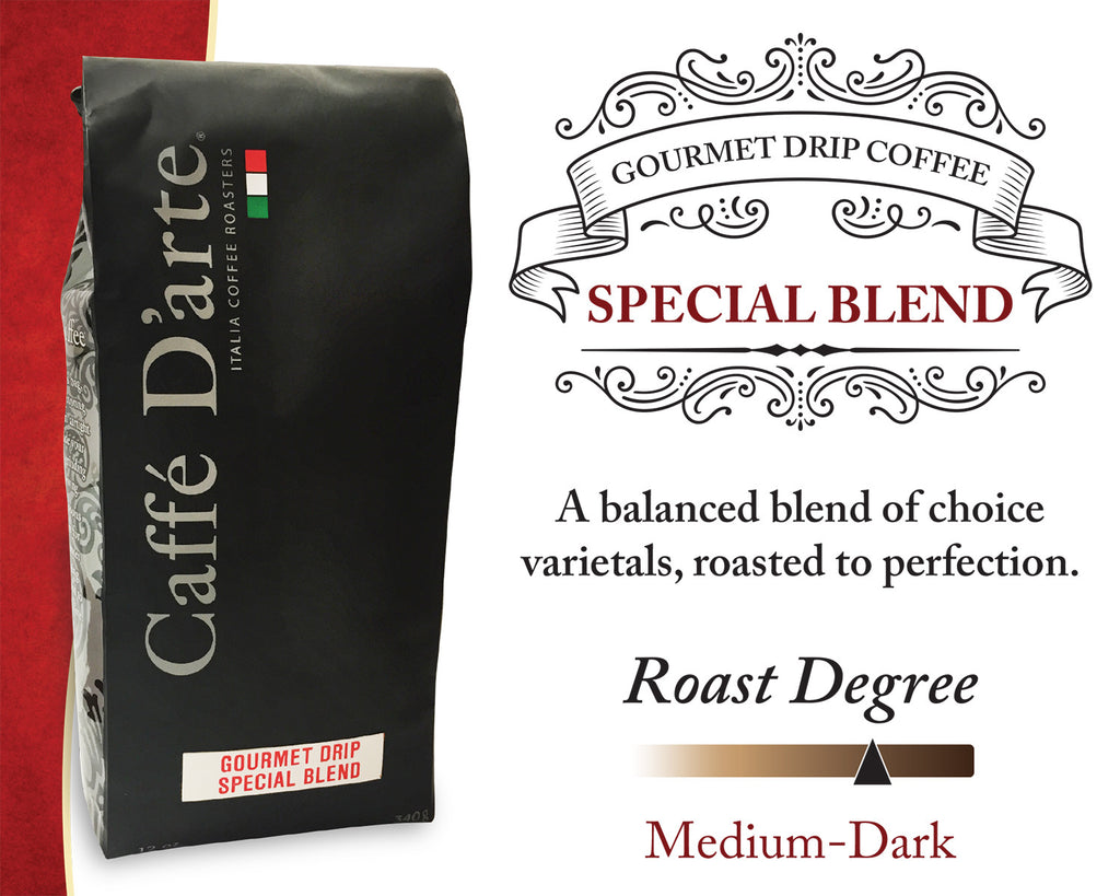 Gourmet Drip Special Blend Coffee Caffé D'arte Coffee Roasters