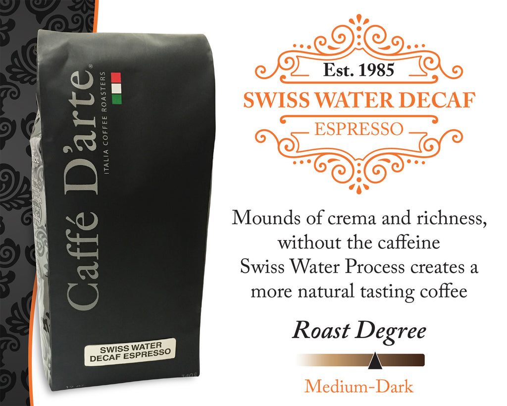 Swiss Water Decaf Espresso Caffé D'arte Coffee Roasters